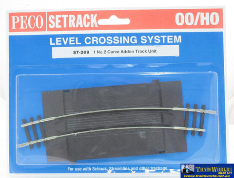 Pst-269 Peco Setrack Ho/oo Code-100 No.2 Radius (438Mm) Curved Level-Crossing Add-On