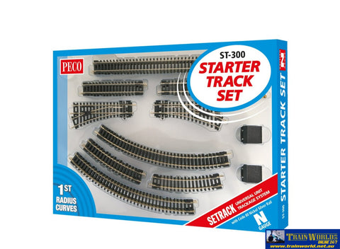 Pst-300 Peco Setrack N Gauge Code-80 No.1 Radius (228Mm) Starter Set Track/accessories