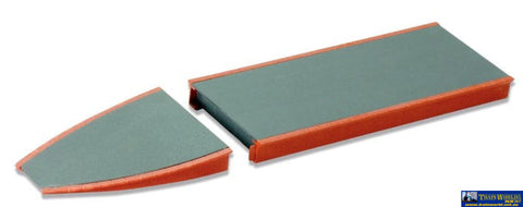 Pst-90 Peco-Lineside Platform-Units (2) & Platform-Ramps *Brick* Footprint: 460 X 60Mm N-Scale
