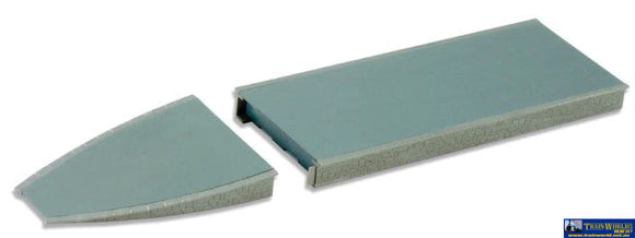 Pst-91 Peco-Lineside Platform-Units (2) & Platform-Ramps *Stone* Footprint: 460 X 60Mm N-Scale