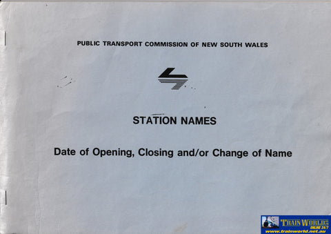 PTC NSW: Station Names -Used- (UBNC-0948S) Reference
