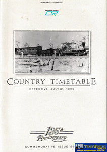 Queensland Rail Country Timetable - 125Th Anniversary -Used- (Ubqb-0250S) Reference