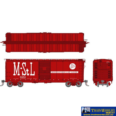 RAP-181004A Rapido 1937 AAR 40’ Boxcar - Round corner: M&StL - Red: Single Car HO-Scale - Rolling Stock