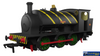 RAP-903014 Rapido UK Hunslet 16’’ 0-6-0ST ’Clement’ Striped-Black OO-Scale DCC-Ready Locomotive