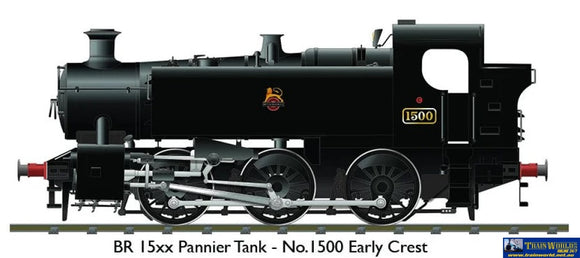 Rap-904002 Rapido Uk Br 15Xx 0-6-0Pt 1500 Unlined-Black Early-Crest Oo-Scale Dcc-Ready Locomotive