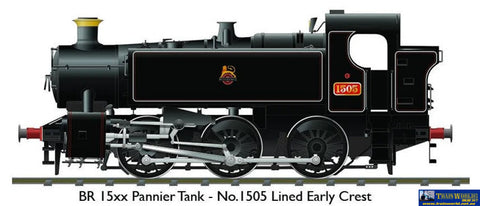 Rap-904003 Rapido Uk Br 15Xx 0-6-0Pt 1505 Lined-Black Early-Crest Oo-Scale Dcc-Ready Locomotive