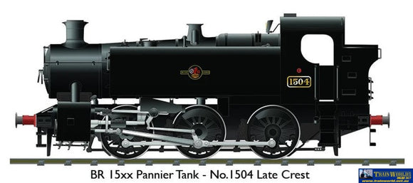 Rap-904504 Rapido Uk Br 15Xx 0-6-0Pt 1504 Unlined-Black Late-Crest Oo-Scale Dcc/Sound-Fitted