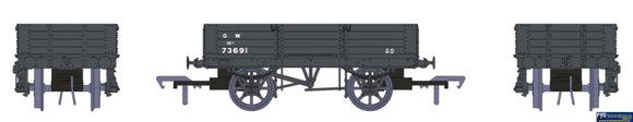 Rap-925006 Rapido Uk Gwr Dia-O21 4-Plank Open-Wagon #73691 Grey With Small-Lettering Oo-Scale