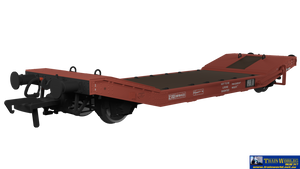 Rap-929007 Rapido Uk Br 25T Lowmac ’Zxq’ #Db904525 Red Oxide Era-6 Oo-Scale Rolling Stock