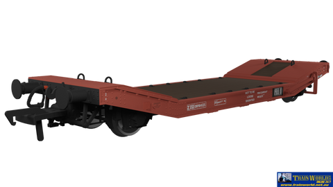 Rap-929007 Rapido Uk Br 25T Lowmac ’Zxq’ #Db904525 Red Oxide Era-6 Oo-Scale Rolling Stock