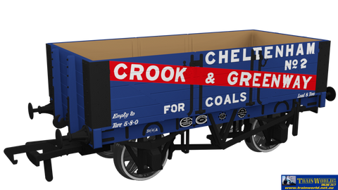 Rap-967005 Rapido Uk Po Rch 1907 5-Plank Open-Wagon No.2 ’Crook & Greenway’ Eras-2/3/4 Oo-Scale