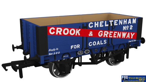 Rap-967005 Rapido Uk Po Rch 1907 5-Plank Open-Wagon No.2 ’Crook & Greenway’ Eras-2/3/4 Oo-Scale