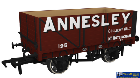 Rap-967208 Rapido Uk Po Rch 1907 7-Plank Open-Wagon No.195 ’Annesley Colliery Co Ltd’