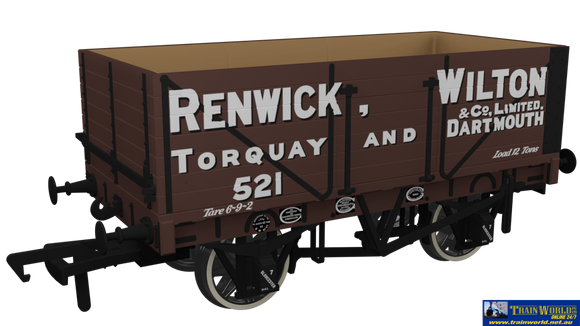 Rap-967210 Rapido Uk Po Rch 1907 7-Plank Open-Wagon No.521 ’Renwick Wilton & Co. Ltd’