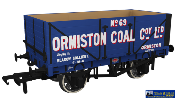 Rap-967218 Rapido Uk Po Rch 1907 7-Plank Open-Wagon No.69 ’Ormiston Coal Co. Ltd’ Eras-2/3/4