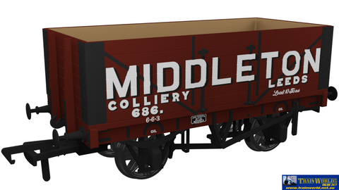 RAP-967419 Rapido UK PO RCH 1907 7-Plank Open-Wagon ’Middleton Colliery’ No.686 Era-2 OO-Scale Rolling Stock