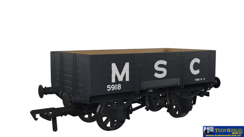 RAP-971019 Rapido UK MSC Dia-O18 5-Plank Open-Wagon (Unfitted) ’Manchester Ship Canal’ #5918 Black Era-3 OO-Scale
