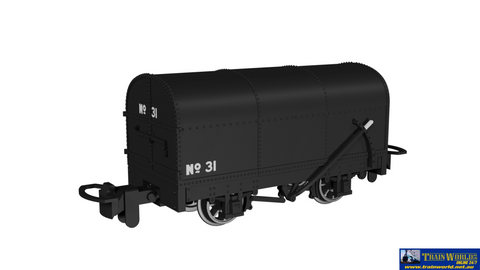RAP-990201 Rapido UK Gunpowder Van – Plain Black No.31 009-Scale - Rolling Stock