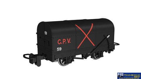 RAP-990202 Rapido UK Gunpowder Van – Black with Red Cross No.59 009-Scale - Rolling Stock