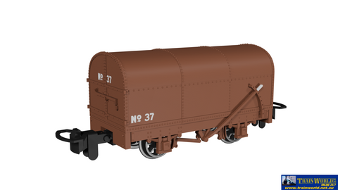 RAP-990204 Rapido UK Gunpowder Van – Plain Rusty Brown No.37 009-Scale - Rolling Stock