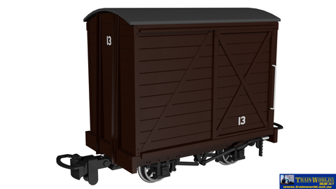 RAP-990301 Rapido UK Covered Van – Plain Brown No.13 009-Scale - Rolling Stock