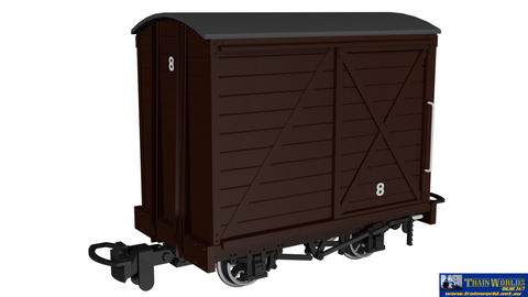 RAP-990302 Rapido UK Covered Van – Plain Brown No.8 009-Scale - Rolling Stock