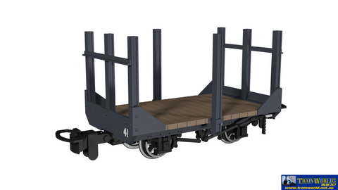RAP-990701 Rapido UK Stake Wagon – Plain Dark Grey No.41 009-Scale - Rolling Stock