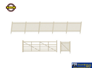 Rat-432A Ratio Sr Pre-Cast Concrete-Pale Fencing (Gates & Ramps) Oo-Scale Scenery