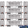 RND-2388 Athearn Roundhouse PS2003 Covered-Hopper (4-Pack) #99585 99598 99603 & 99619 Milwaukee Road (MILW) HO-Scale