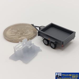 Sce-0031 Sixcoupled Engineering Tandem Trailer Grey N-Scale Part