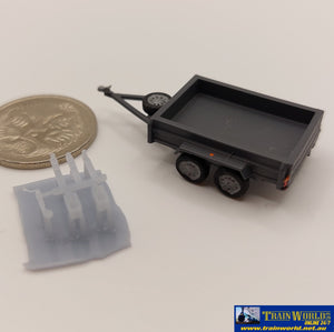 Sce-0032 - Sixcoupled Tandem Trailer Grey Tt Scale Part