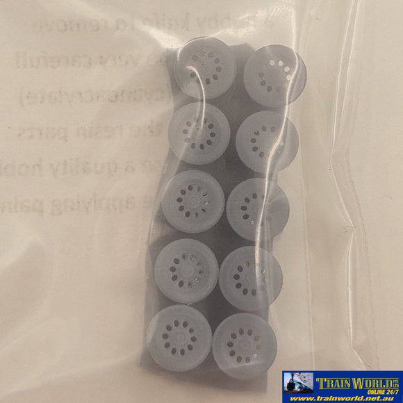 Sce-0118 - Sixcoupled Wheels & Tyres Unpainted 10Pk Ho Scale Part