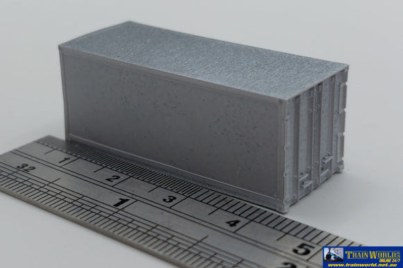 SCE-0149 Sixcoupled Engineering 20’ Container Kit Smooth-side Plain end (2pk) N Scale ContainerAndLoad