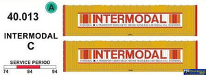 Sds-040013 Sds Models 40’ Jumbo-Container ’Intermodal’ Pack-C (Twin-Pack) Ho Scale Containerandload