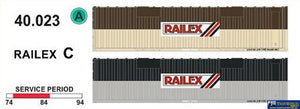 Sds-040023 Sds Models 40’ Jumbo-Container ’Railex’ Pack-C (Twin-Pack) Ho Scale Containerandload