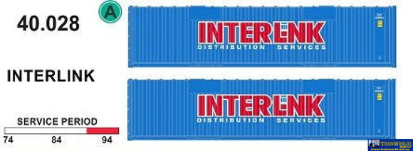 Sds-040028 Sds Models 40’ Jumbo-Container ’Interlink Distribution Services’ (Twin-Pack) Ho