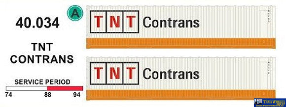 Sds-040034 Sds Models 40’ Jumbo-Container ’Tnt Contrans’ (Twin-Pack) Ho Scale Containerandload