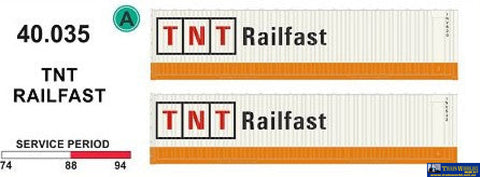 Sds-040035 Sds Models 40’ Jumbo-Container ’Tnt Railfast’ (Twin-Pack) Ho Scale Containerandload