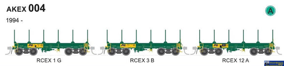 Sds-Akex004 Sds Models Rcex-Type Steel Coil-Wagon (3-Pack) Pack-4 *1994-* #Rcex-1G 3B & 12A Ho Scale