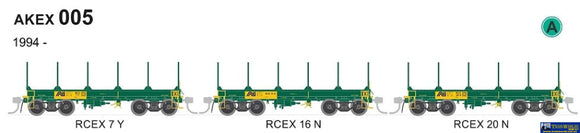 Sds-Akex005 Sds Models Rcex-Type Steel Coil-Wagon (3-Pack) Pack-5 *1994-* #Rcex-7Y 16N & 20N Ho