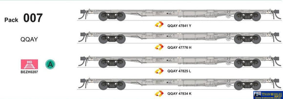 Sds-Bezh207 Sds Models Qqay-Type Container-Wagon ’Aurizon’ #Qqay-47841Y; 47776H; 47825L &