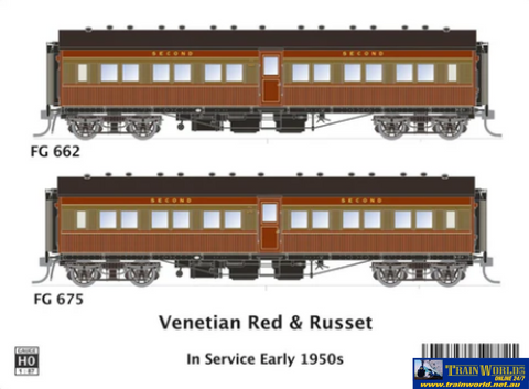 SDS-FG003 SDS Models FG 662 & FG 675 Venetian Red & Russet in service early 1950s HO Scale Rolling Stock