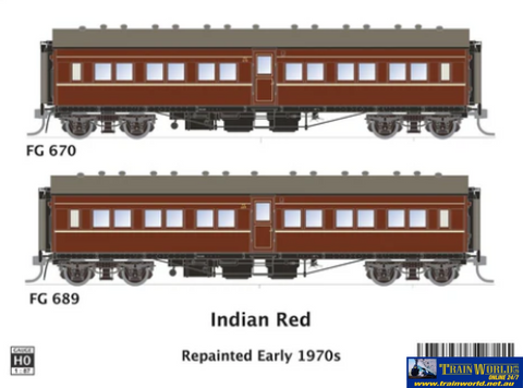 SDS-FG005 SDS Models FG 670 & FG 689 Indian Red repainted early 1970s HO Scale Rolling Stock