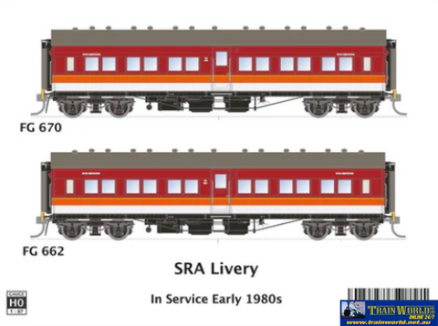 SDS-FG008 SDS Models FG 670 & FG 662 SRA Livery in service early 1980s HO Scale Rolling Stock