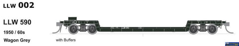 Sds-Llw02 Sds Models Well Wagon Llw590 50/60S Grey Ho Scale Rolling Stock