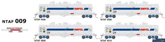 SDS-NTAF009 SDS Models NSWSRA NTAF Rail Tank Wagons (4) HO scale Rolling Stock