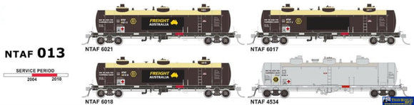 SDS-NTAF013 SDS Models NSWSRA NTAF Rail Tank Wagons (4) HO scale Rolling Stock
