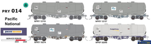 SDS-PRY014 SDS Models Cement Wagons Pacific National 04 to 24 (4) HO scale Rolling Stock