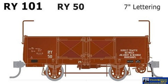 Sds-Ry101 Sds Models Vr Ry-Type Open-Wagon Red 7 Lettering #Ry-50 Ho Scale Rolling Stock