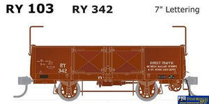 Sds-Ry103 Sds Models Vr Ry-Type Open-Wagon Red 7 Lettering #Ry-342 Ho Scale Rolling Stock